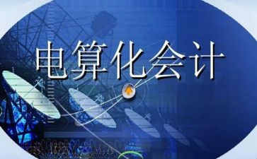 电算化心得模板5篇
