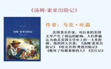 汤姆·索亚历险记心得体会7篇